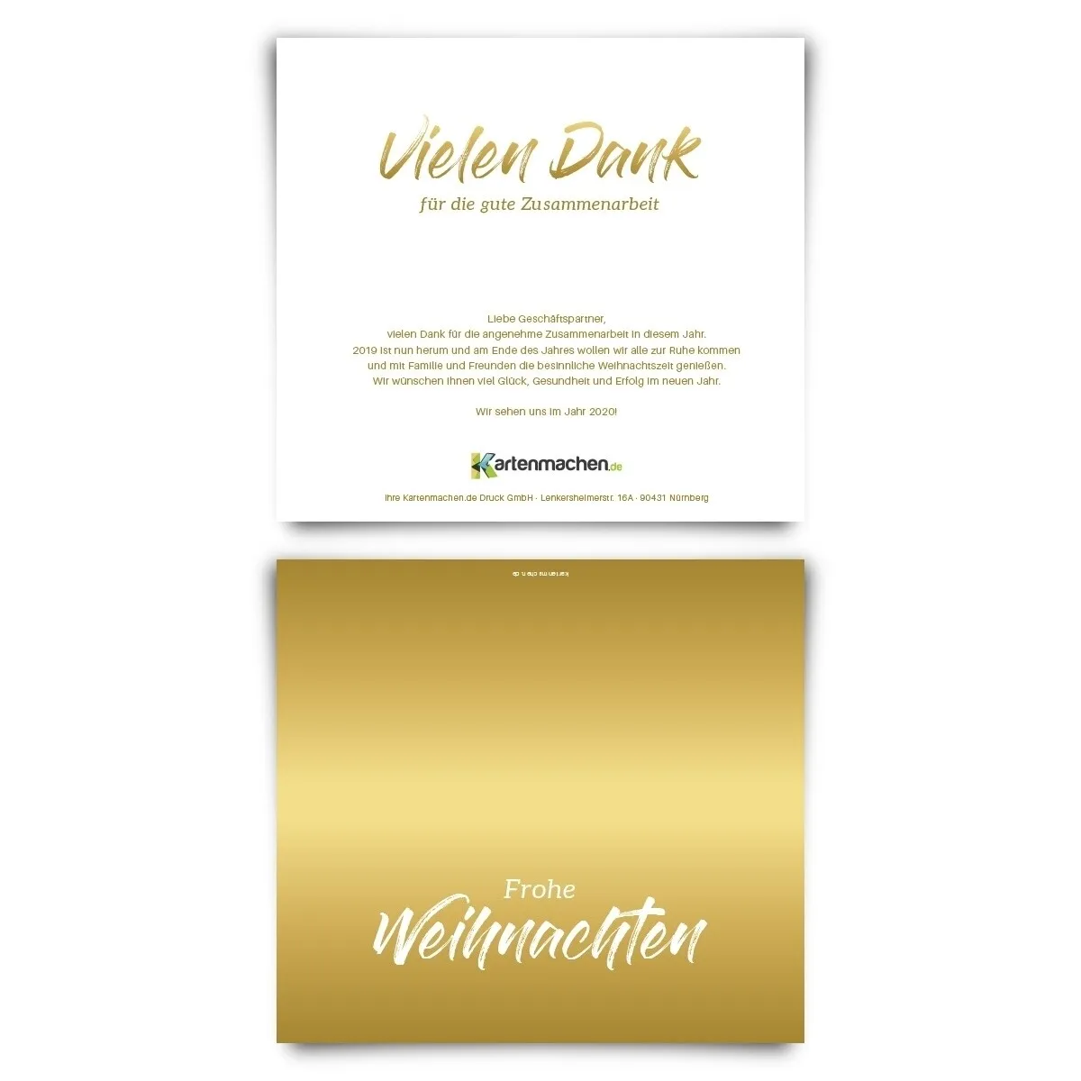 Firmen Weihnachtskarten - Goldene Weihnacht