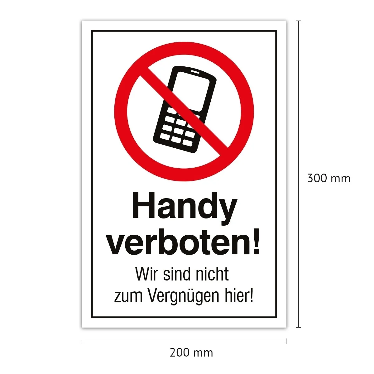 Aluverbund Schild - Handy verboten