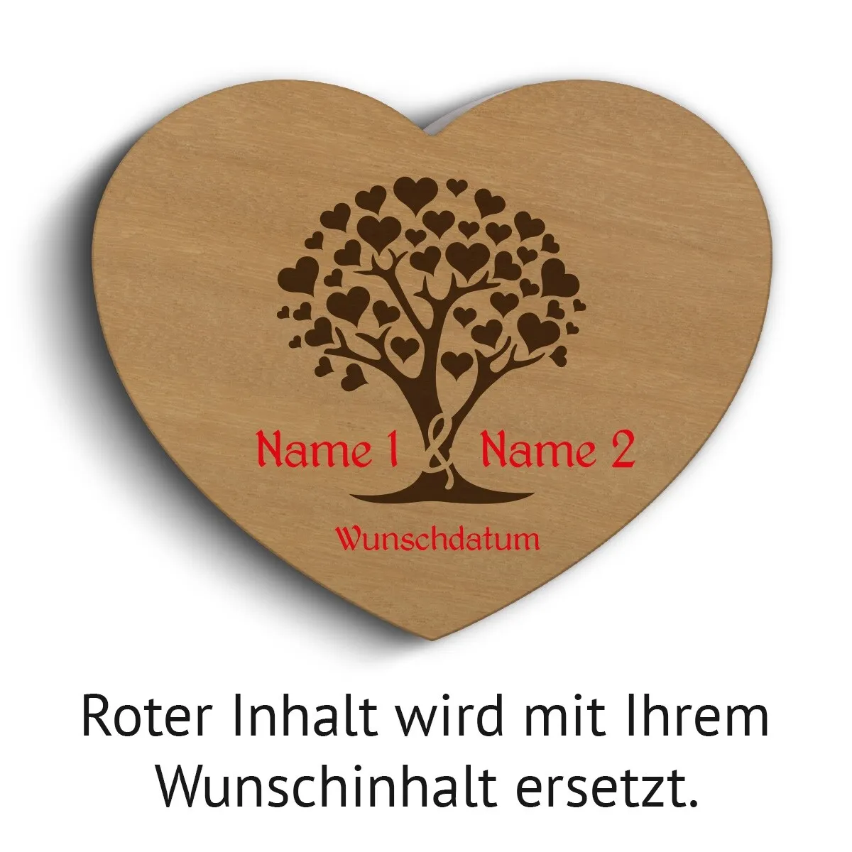 Hochzeit Herz Ringbox Garapa Holz - Herzbaum