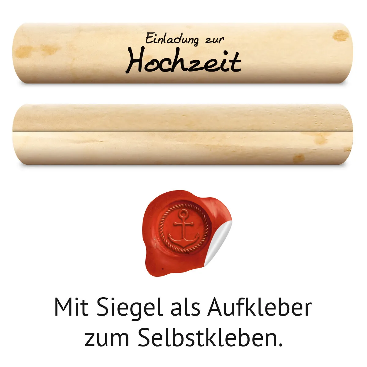 Hochzeitseinladungen - Vintage Flaschenpost