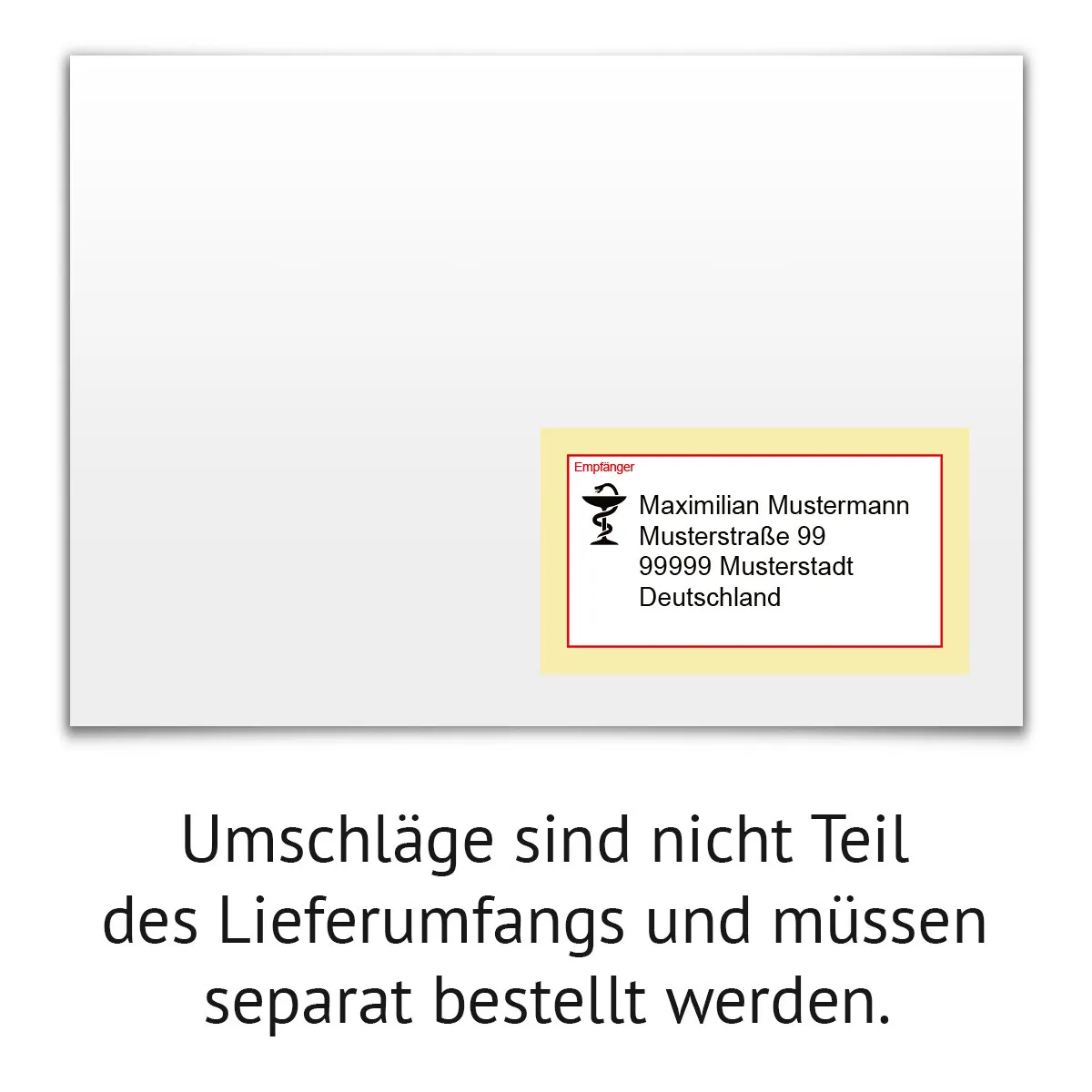 Empfängeraufkleber - Krankschreibung