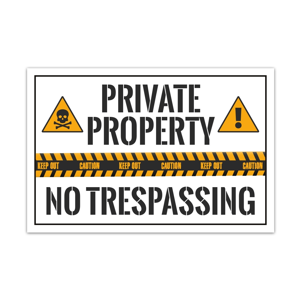 Aluverbund Schild englisch - Private Property 2