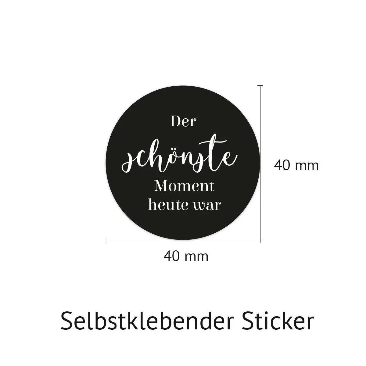 Hochzeit Gästebuch Sticker 40 Fragen - Schwarz