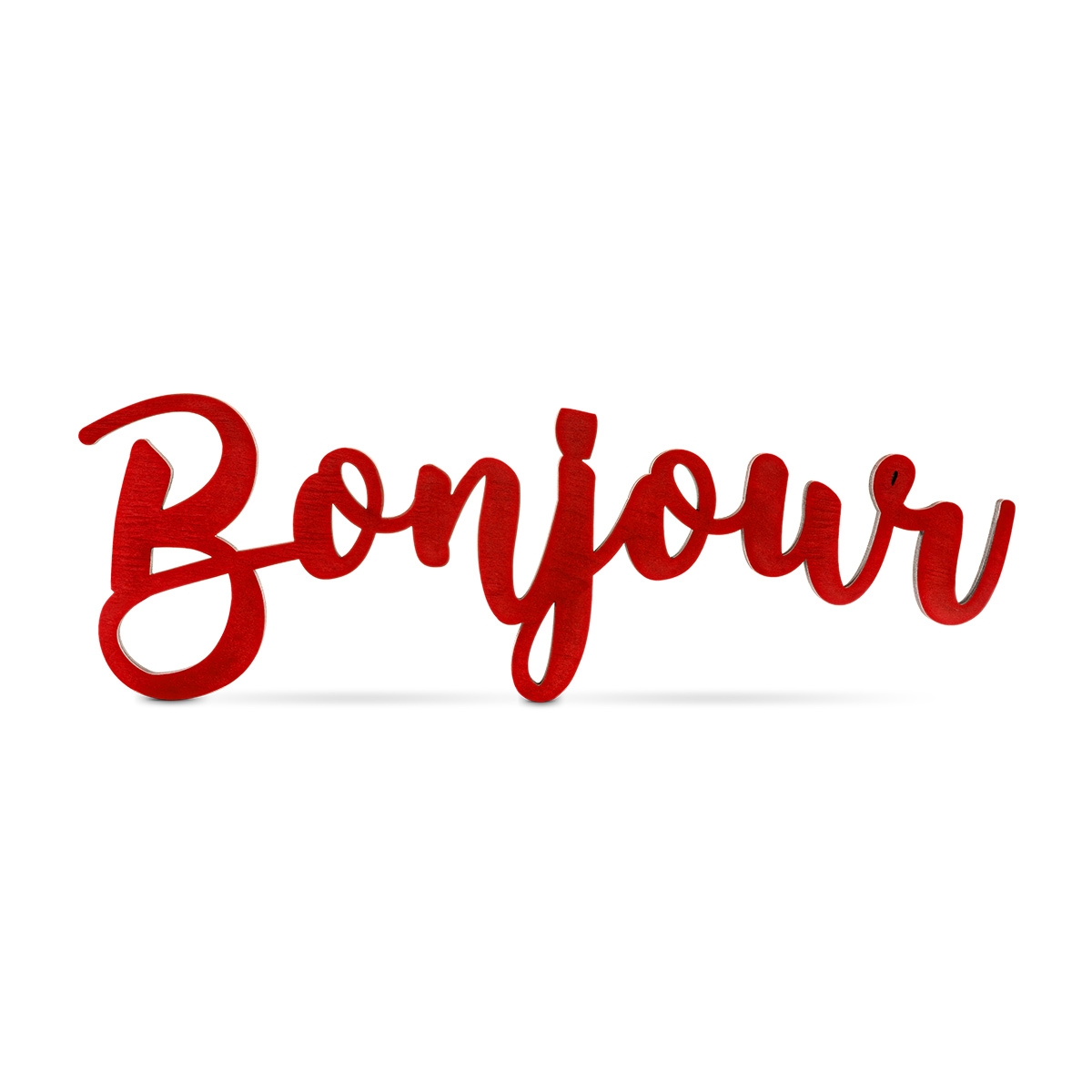 Holz Schriftzug Deko - Bonjour