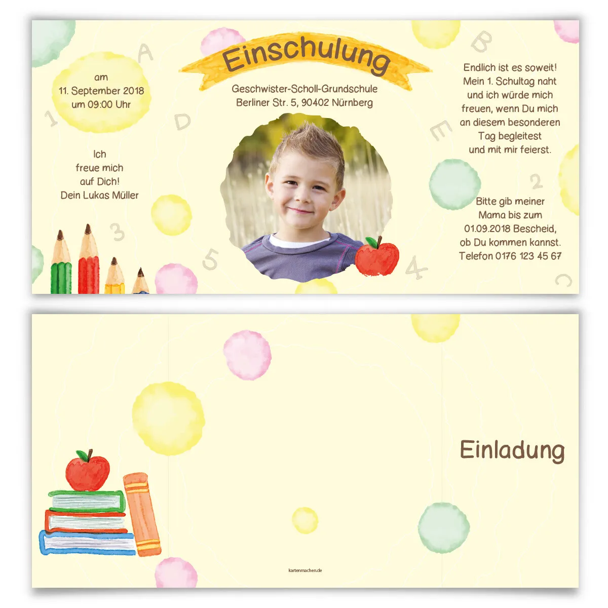 Einladungen zur Einschulung - Schulreif