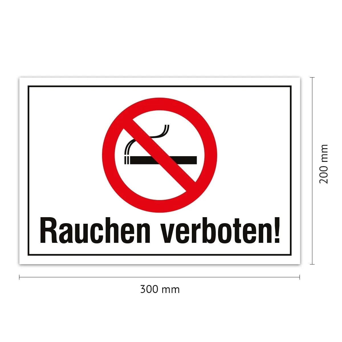 Aluverbund Schild - Rauchen verboten