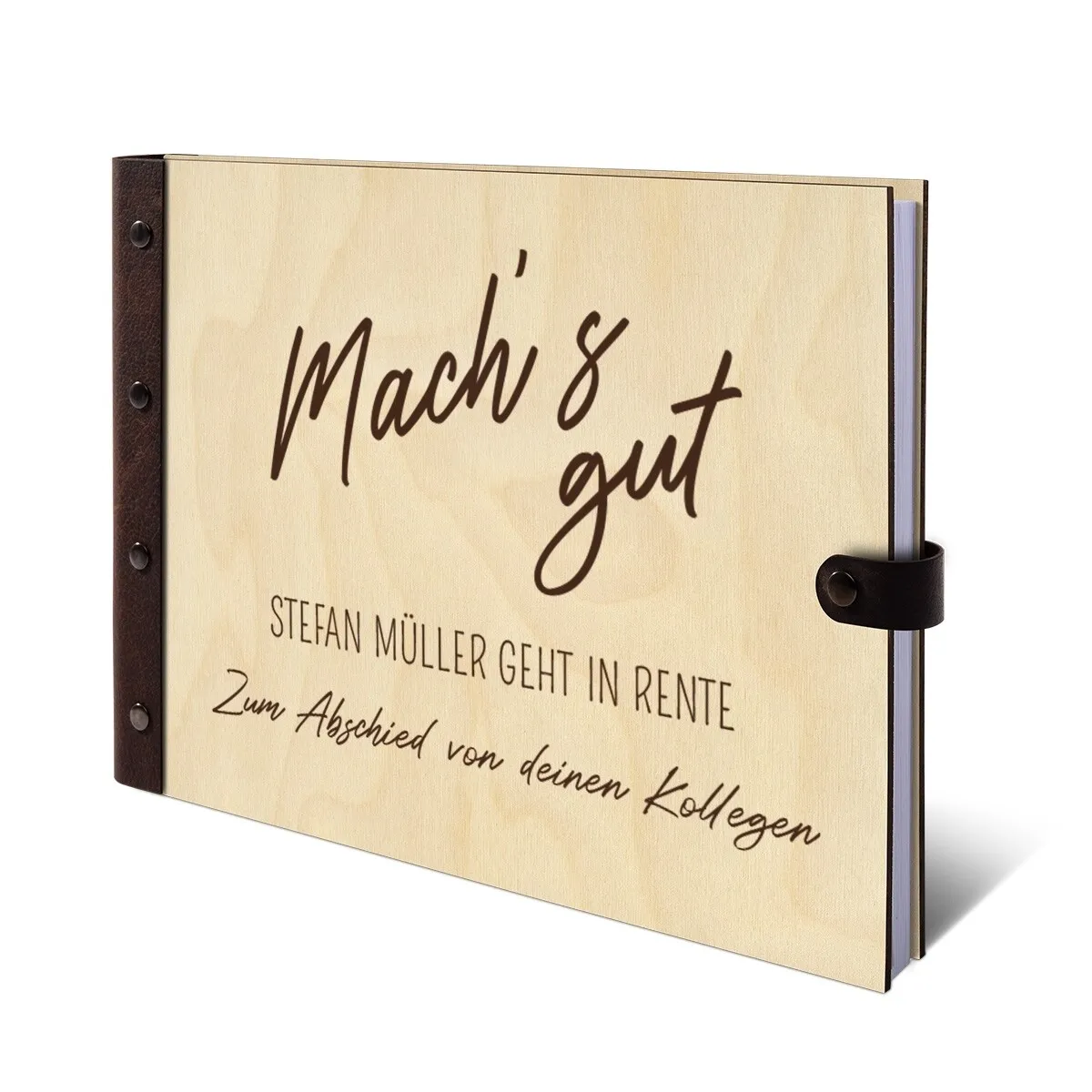 Personalisiertes Abschied Gästebuch A4 - Mach's Gut