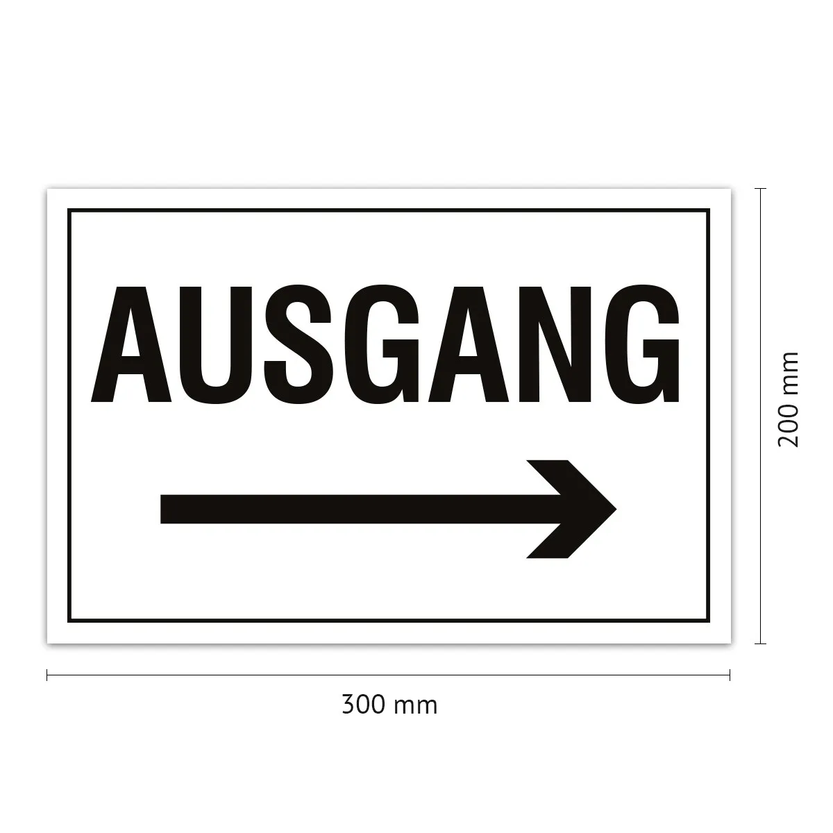 Aluverbund Schild - Ausgang rechts