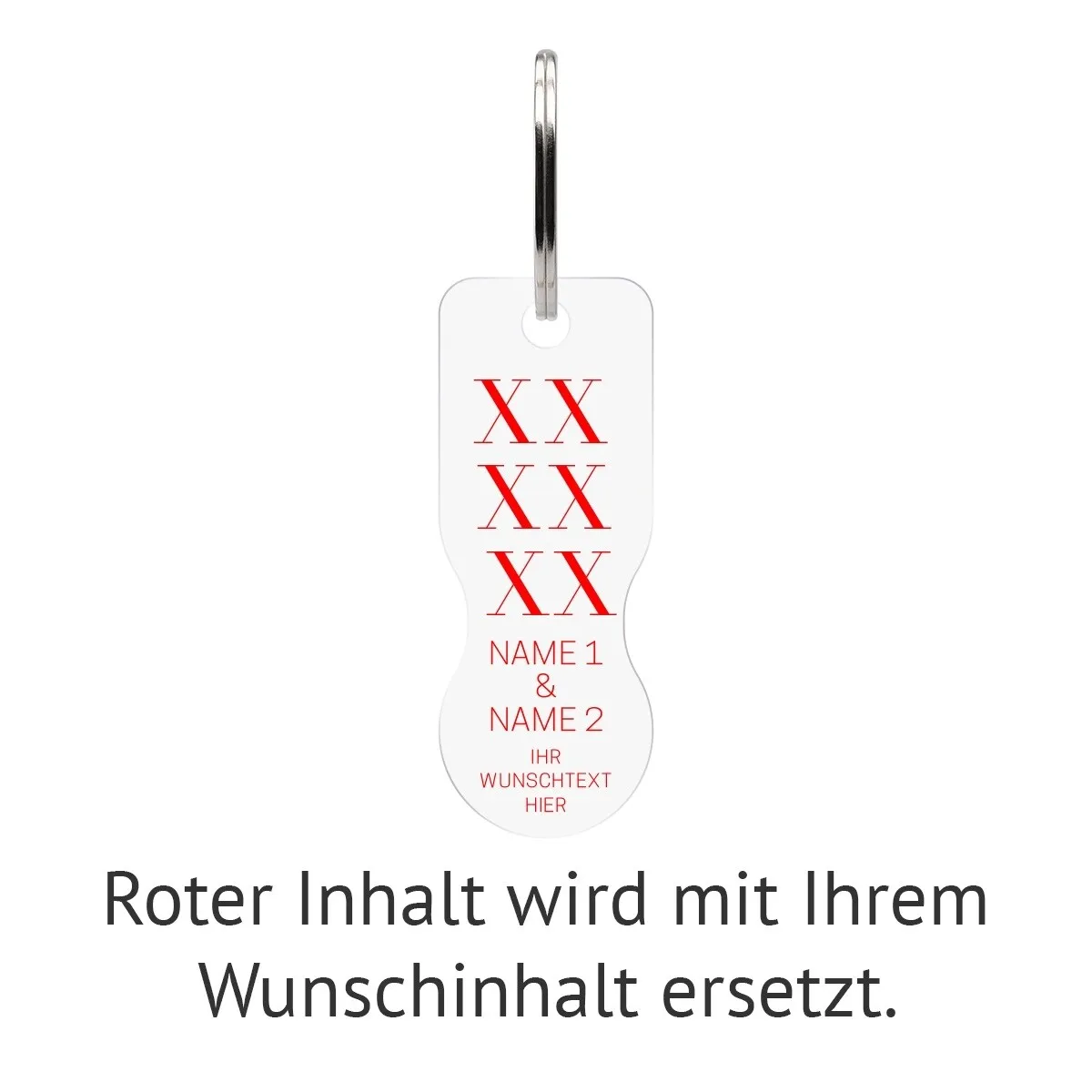 Personalisierter Acrylglas Einkaufswagenlöser Schlüsselanhänger - Schönster Tag