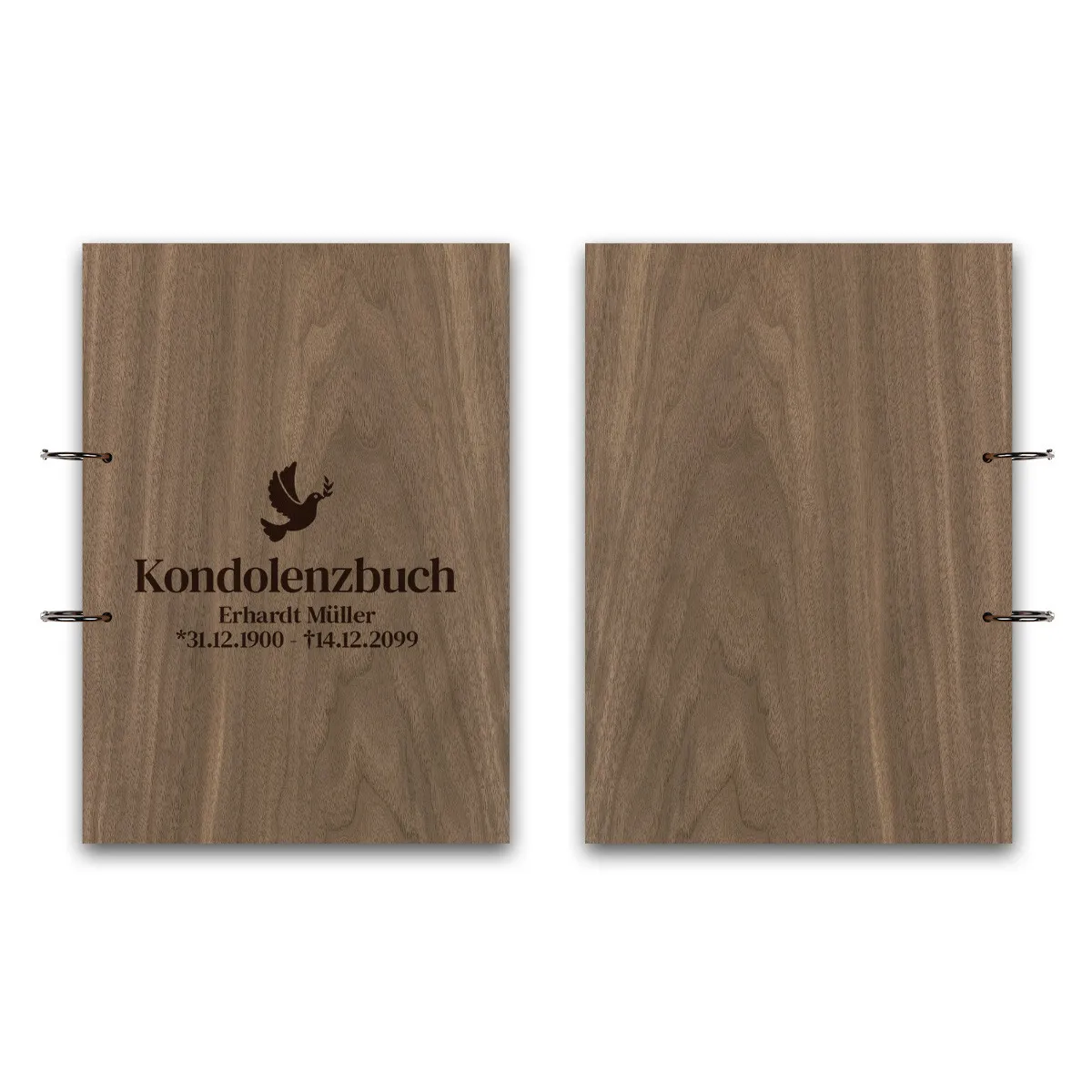 Personalisiertes Kondolenzbuch A4 - Friedenstaube