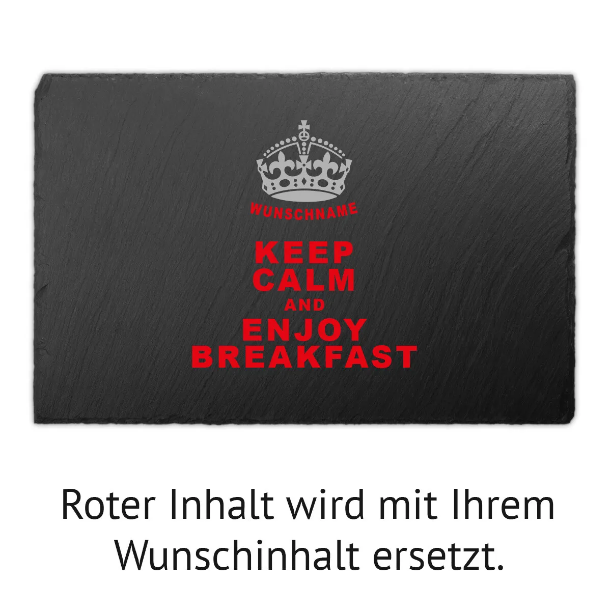 Buffetplatte Schiefer - Keep Calm