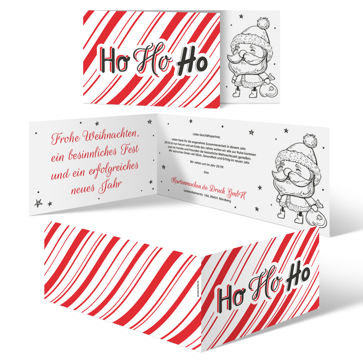 Firmen Weihnachtskarten - Ho Ho Ho