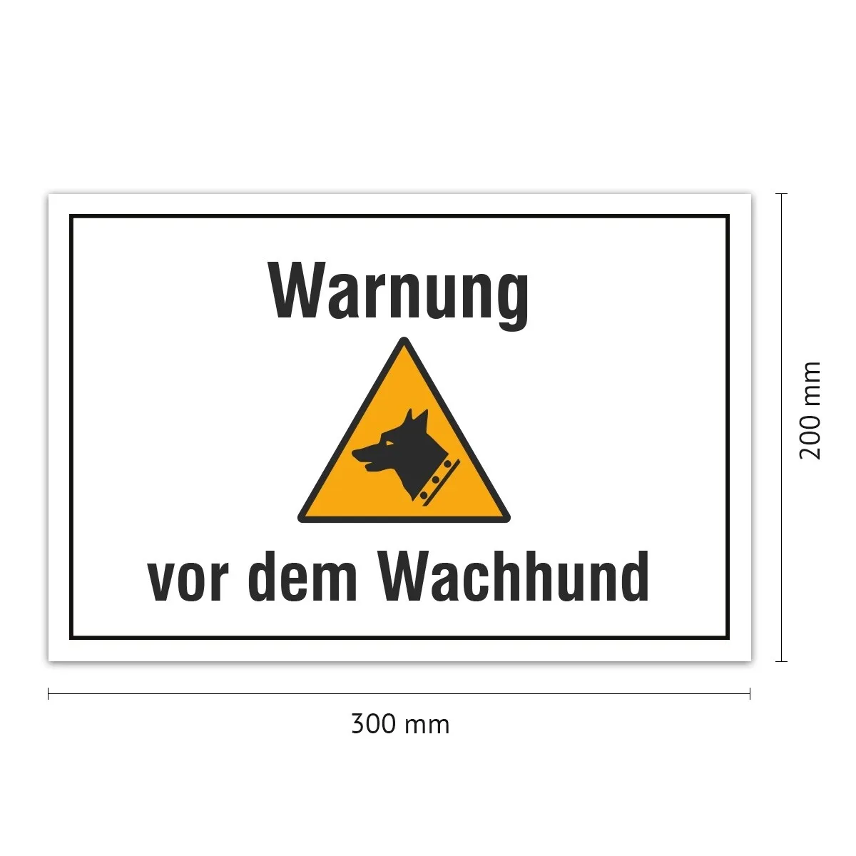 Aluverbund Schild - Warnung vor Wachhund