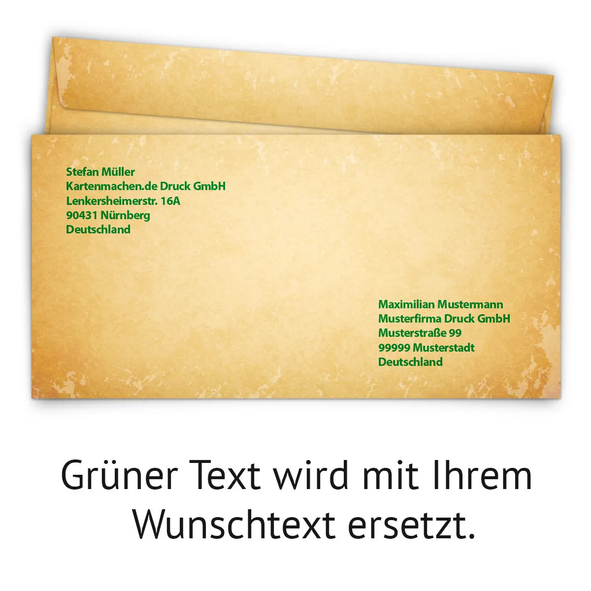 Personalisierte Briefumschläge - Vintage - DIN Lang