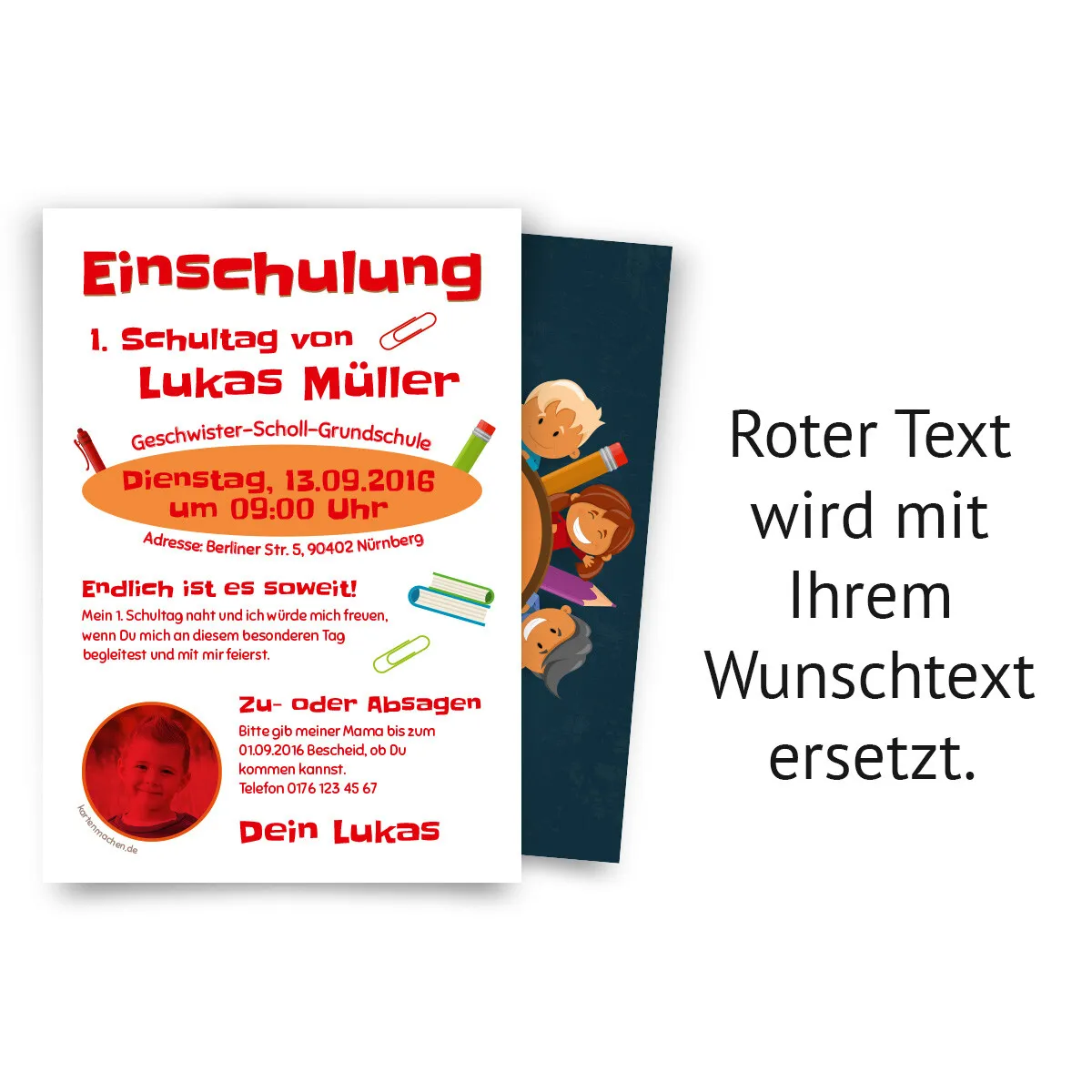 Einschulungskarten - Mein 1. Schultag