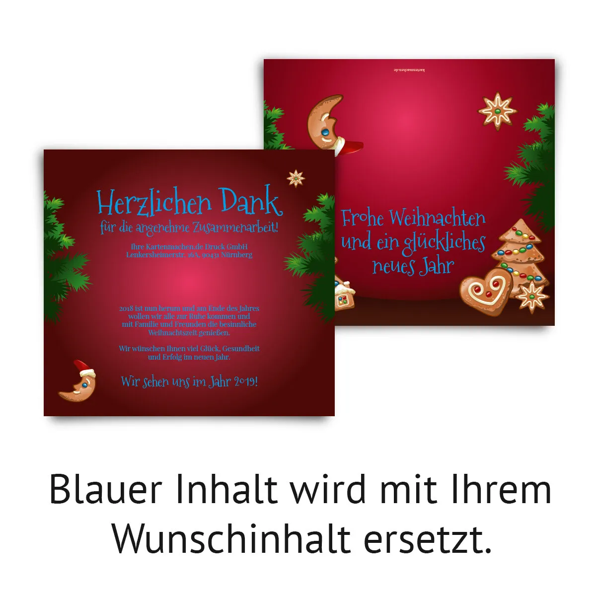 Firmen Weihnachtskarten - Weihnachtslebkuchen