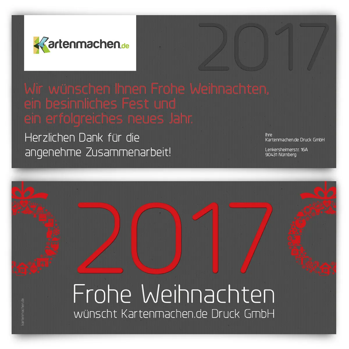 Geschäftliche Weihnachtskarten - neues Jahr