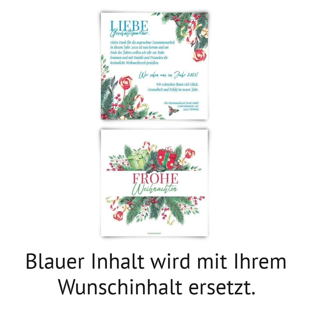 Firmen Weihnachtskarten - Geschenke