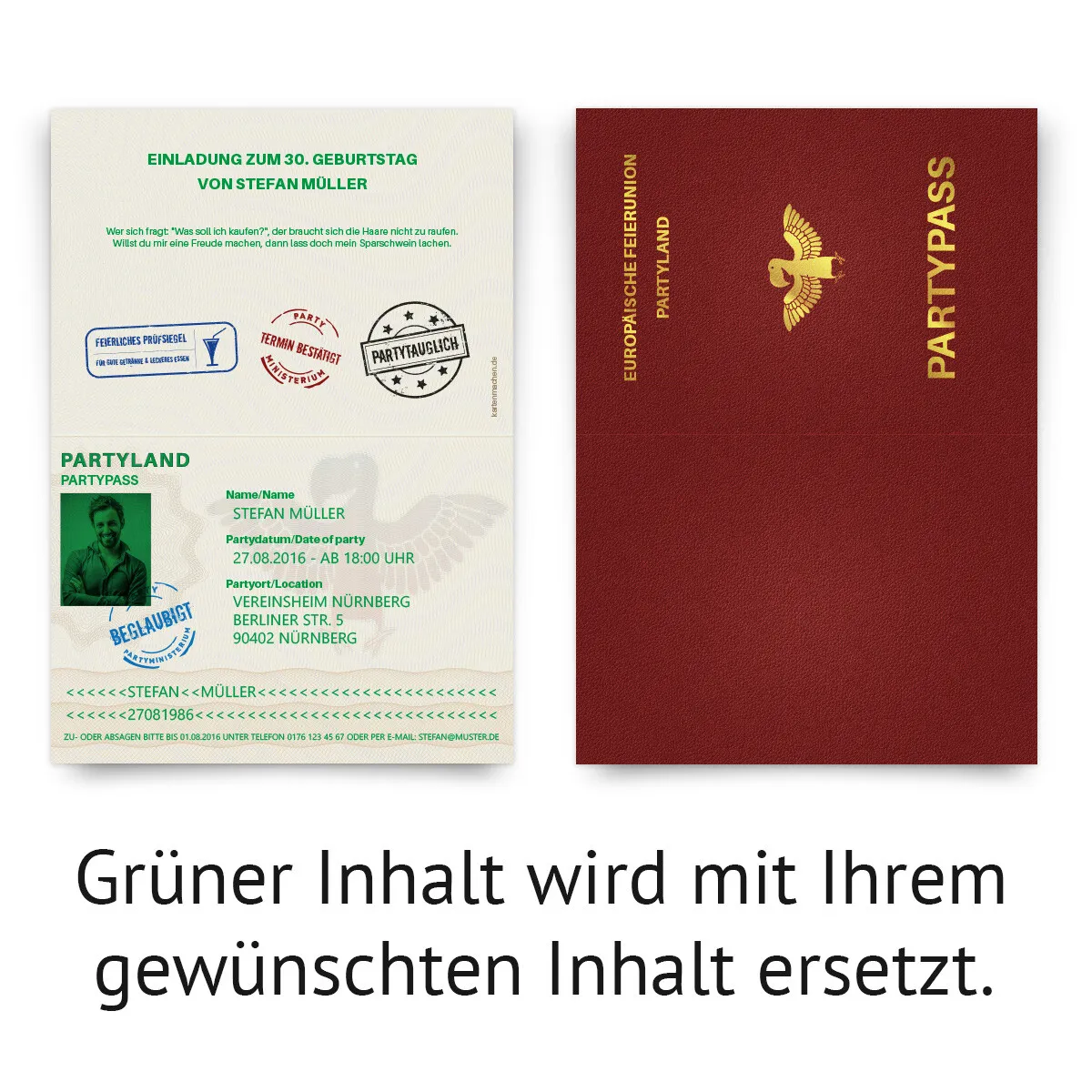 Einladung als Reisepass