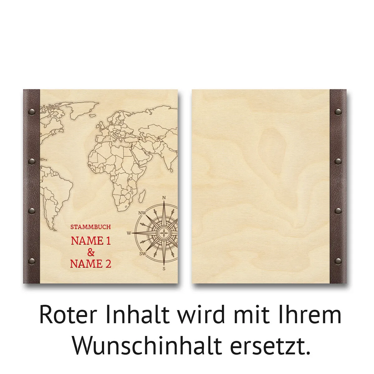 Personalisiertes Stammbuch - Weltkarte