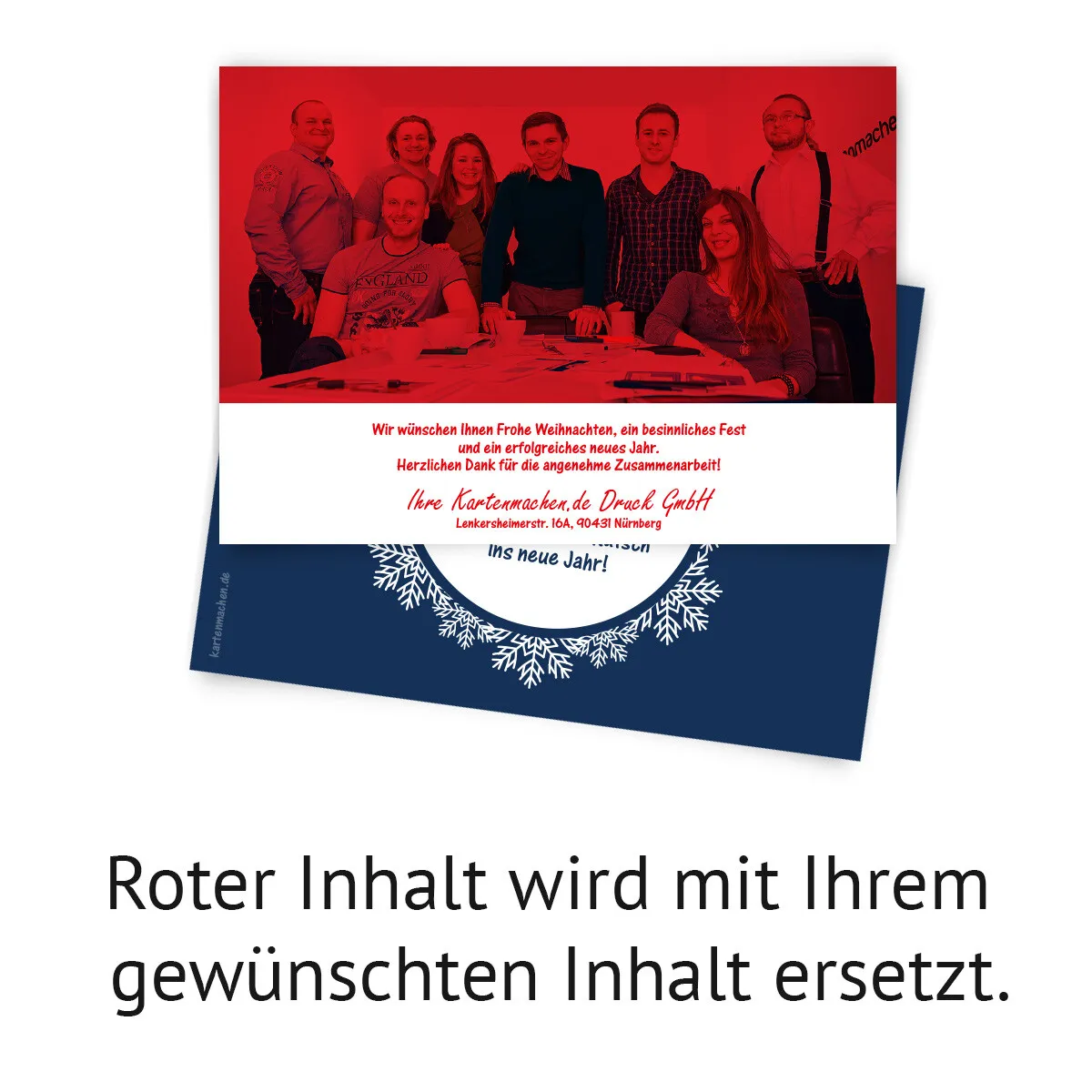 Business Weihnachtskarten - gefrorene Kugel