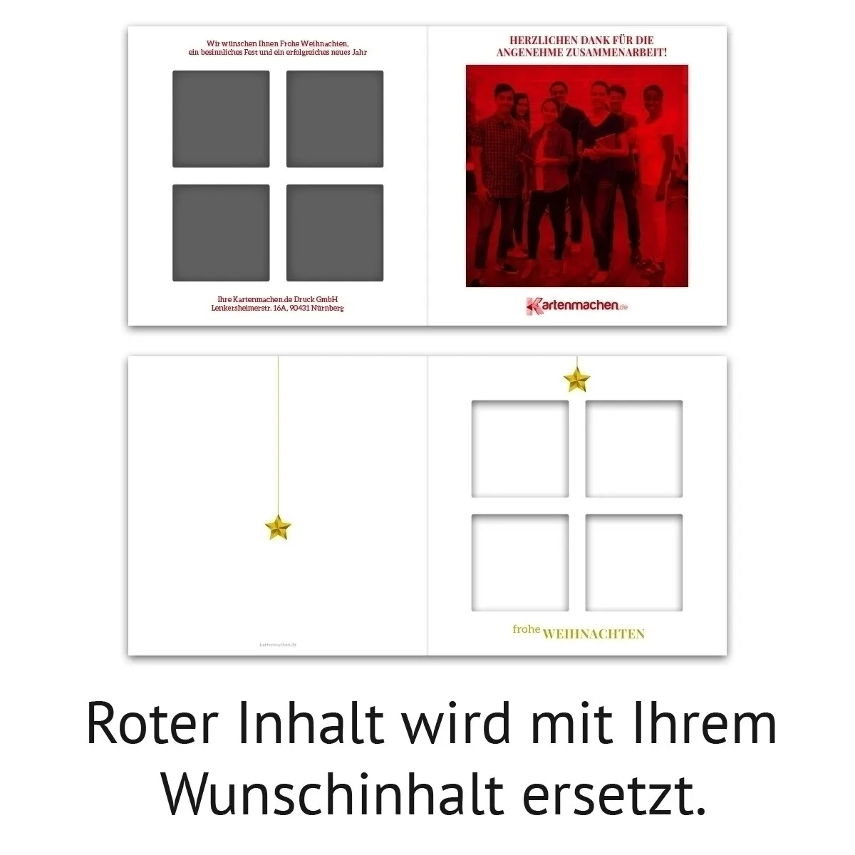 Firmen Weihnachtskarten - Fenster