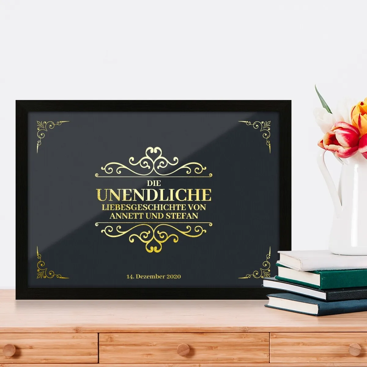 Personalisiertes Kunstdruck Poster mit Heißfolienprägung - Unendliche Geschichte