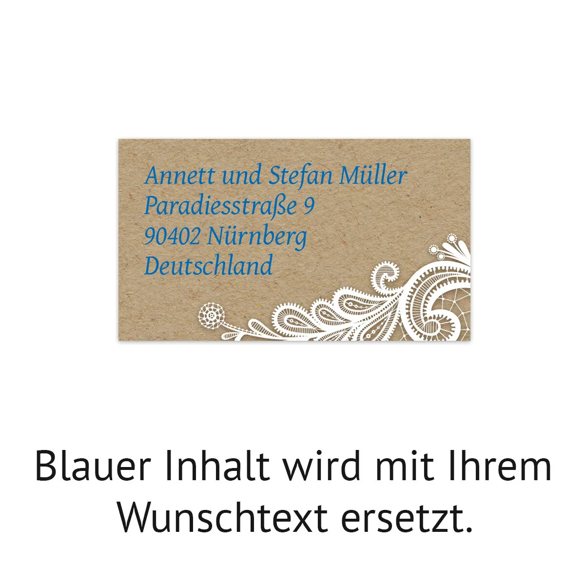 Hochzeit Absenderaufkleber - Rustikal Kraftpapier