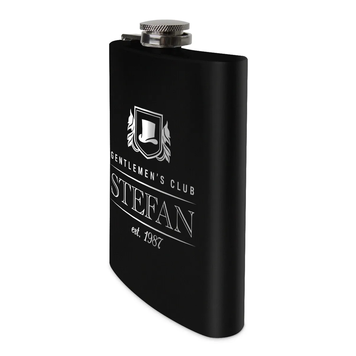 Flachmann 237 ml Schwarz Matt - Gentlemen's Club