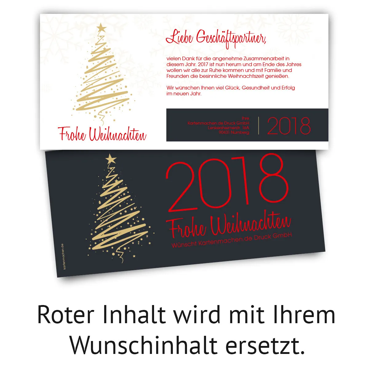 Firmen Weihnachtskarten - Elegante Weihnacht