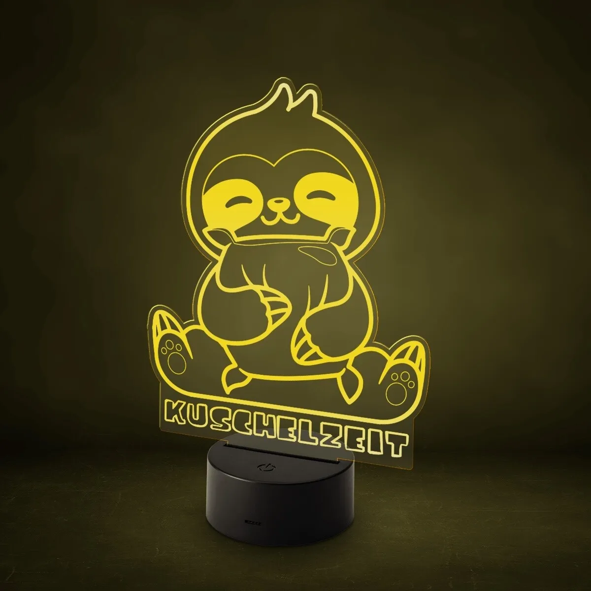 Acrylglasschild LED-Lampe - Faultier