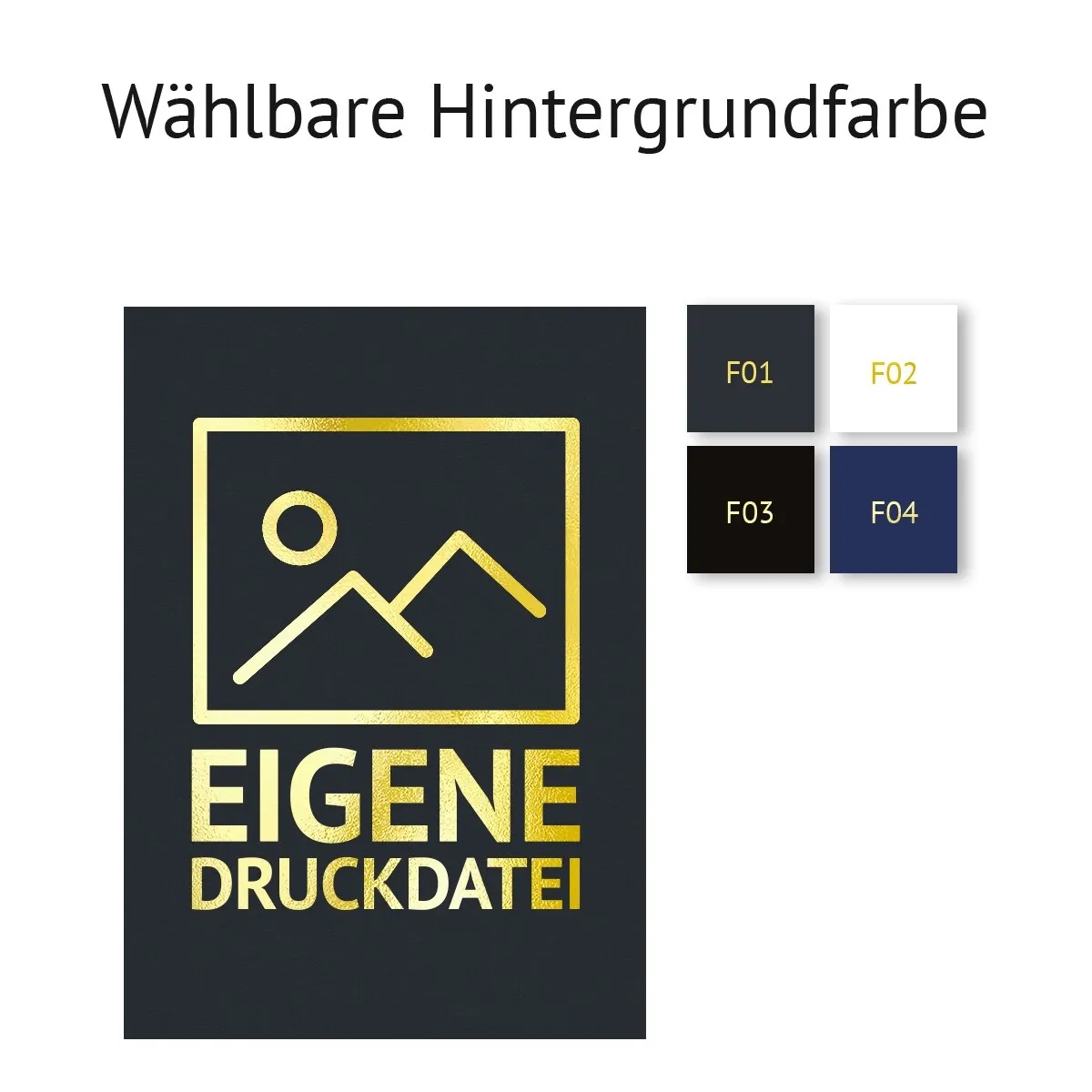 Personalisiertes Kunstdruck Poster mit Heißfolienprägung - Eigene Druckdatei hoch