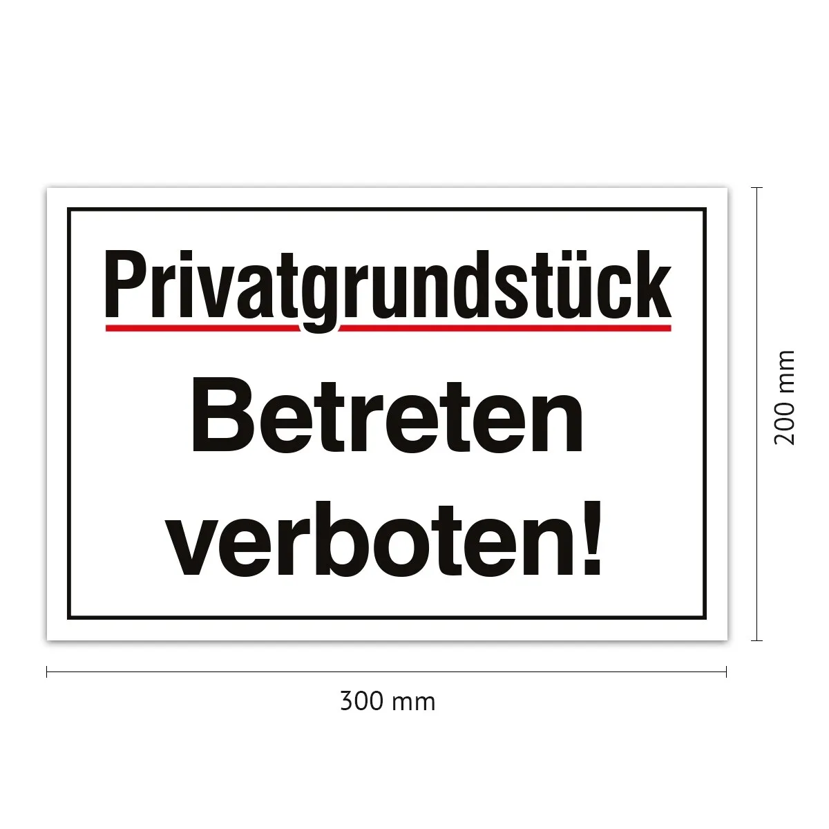 Aluverbund Schild - Betreten verboten