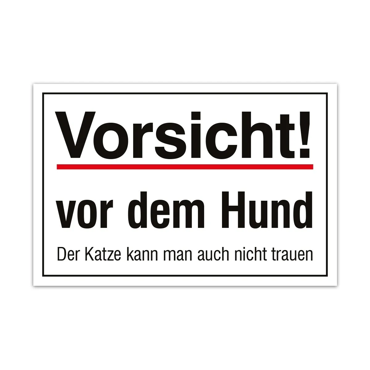 Aluverbund Schild - Vorsicht Hund