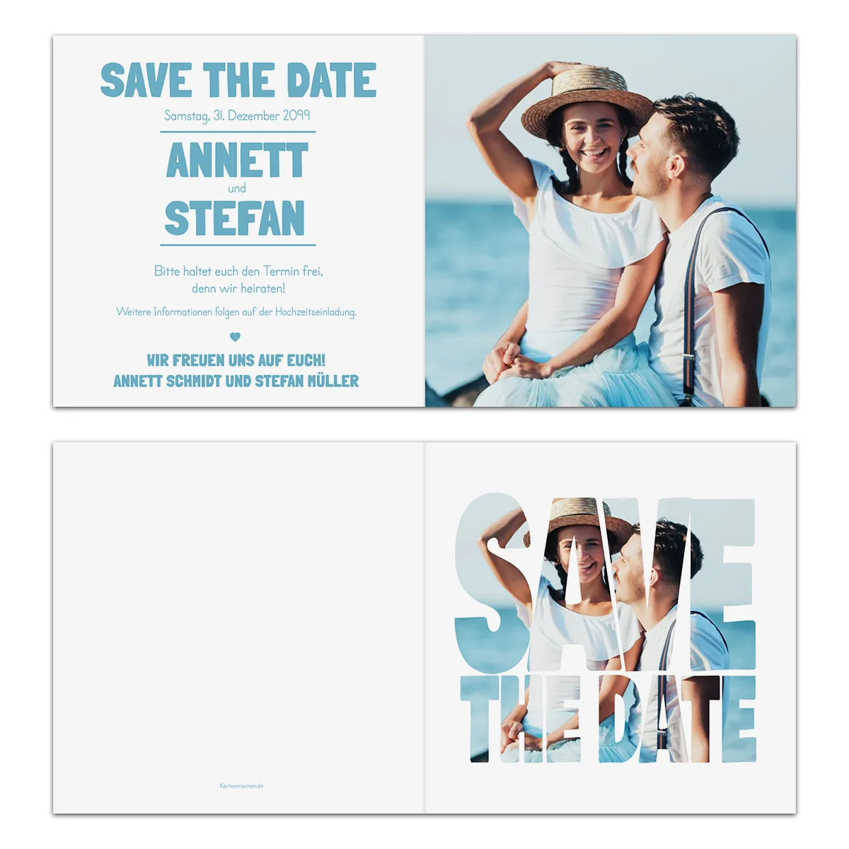 Save the Date Karten - Fotoschrift