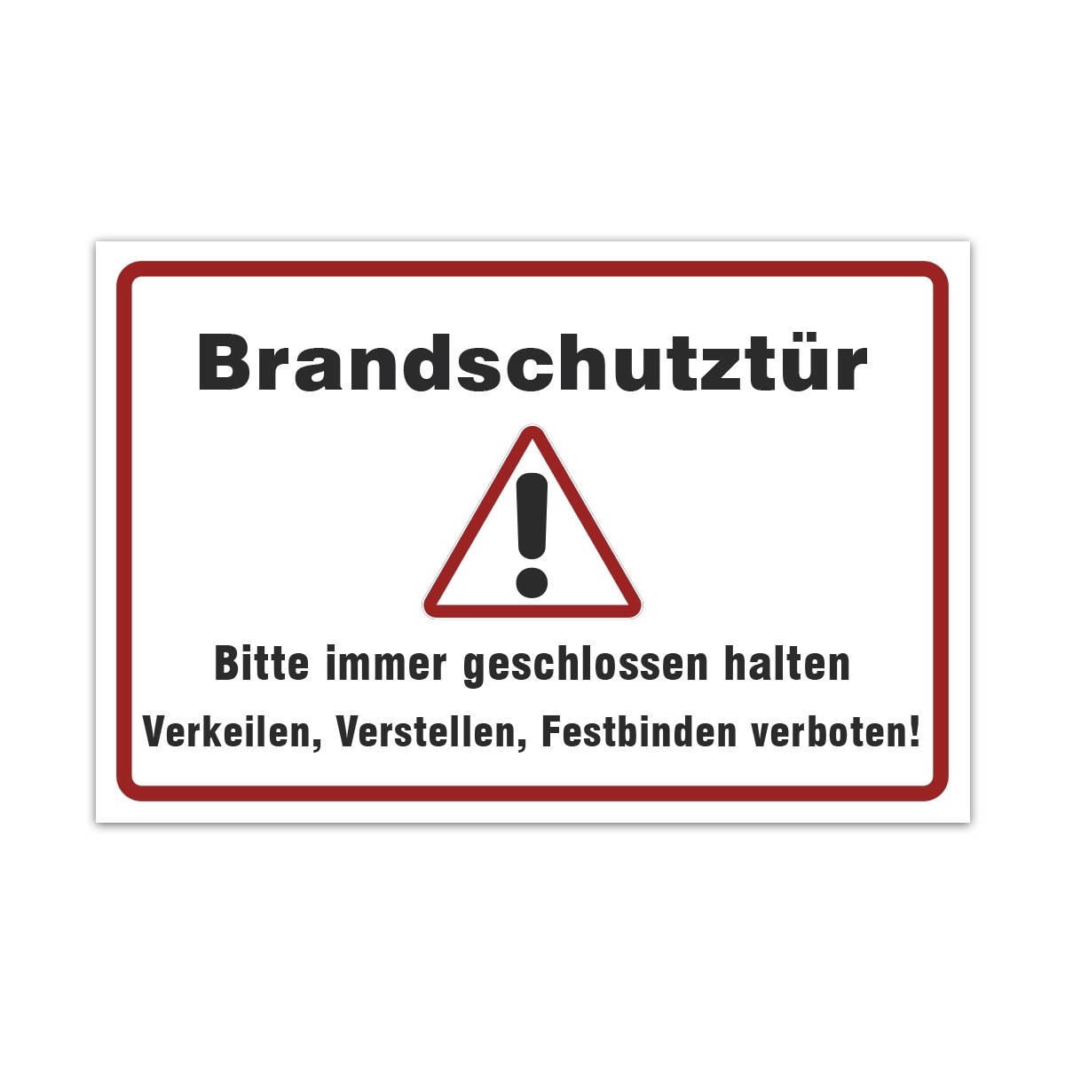 Aluverbund Schild - Brandschutztür