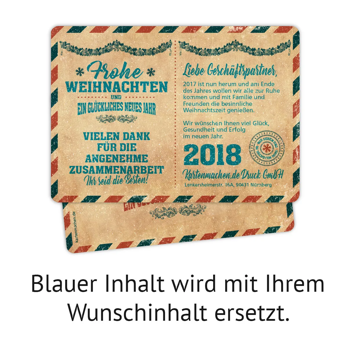 Firmen Weihnachtskarten - Grunge / Vintage