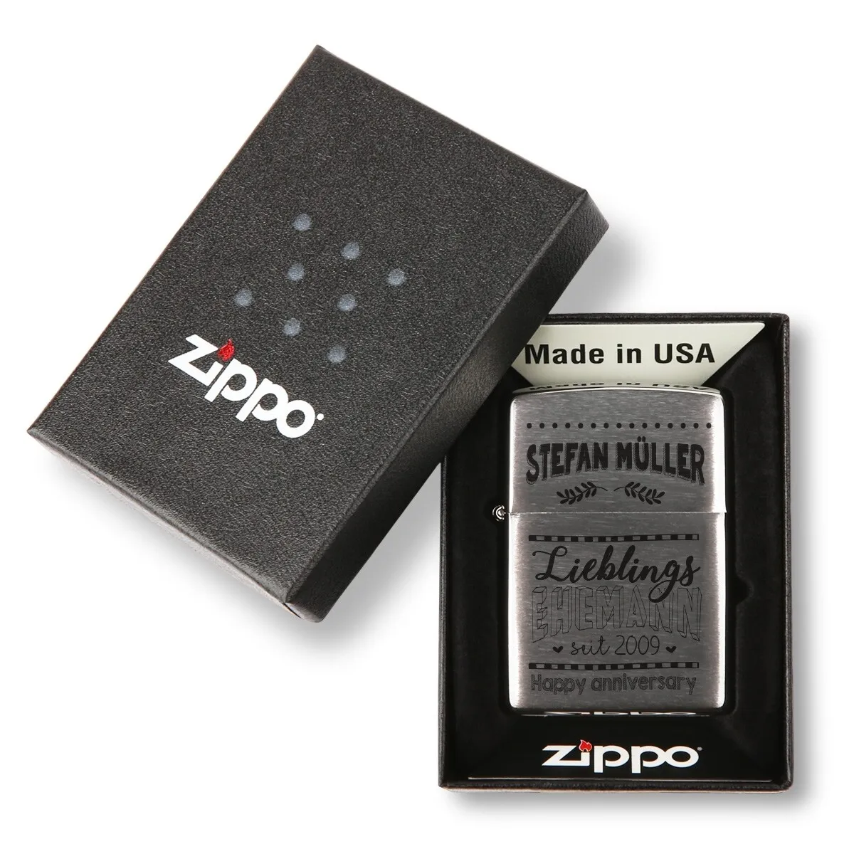 Zippo Sturmfeuerzeug Chrom - Lieblingsehemann