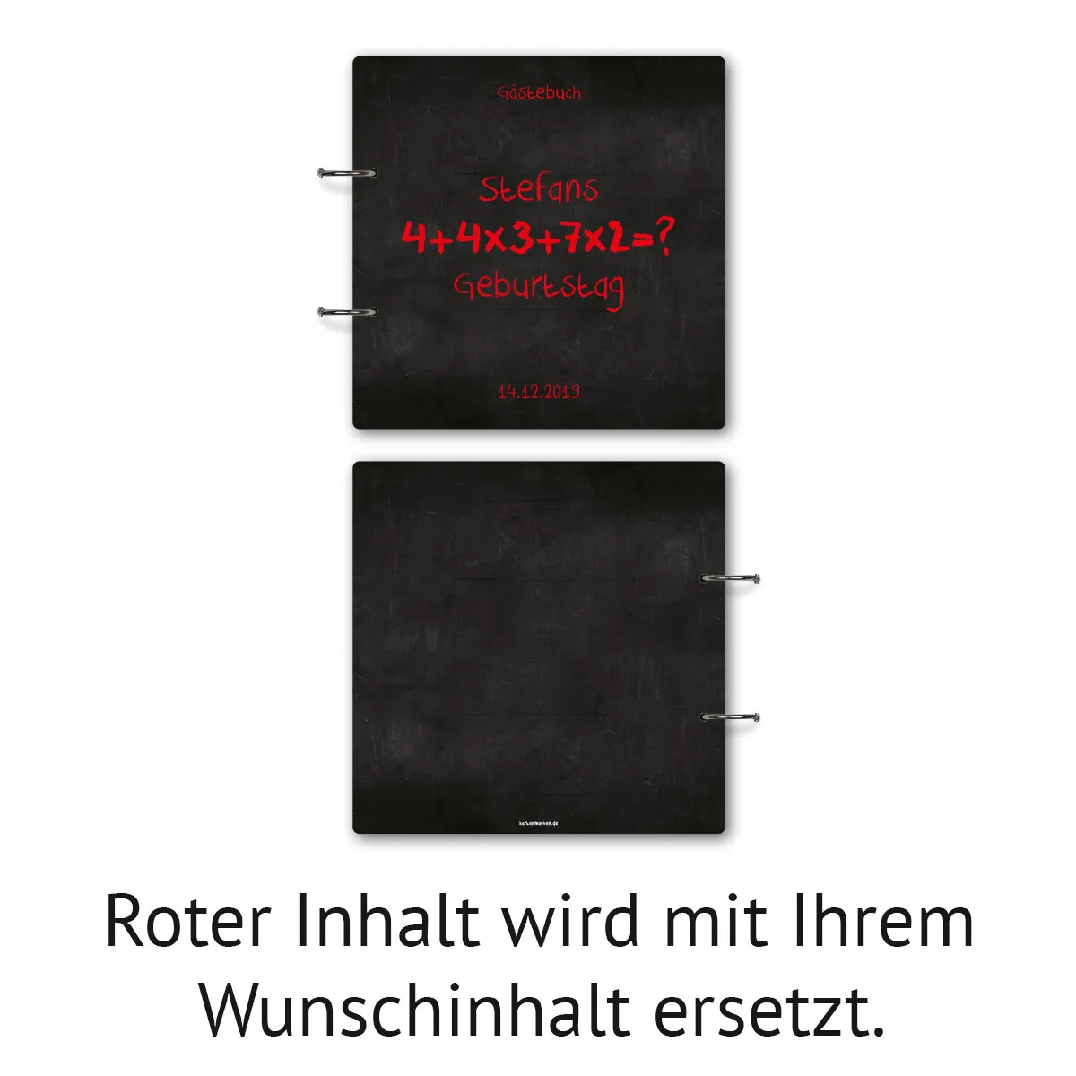 Personalisiertes Geburtstag Gästebuch 30 Jahre - Rechenaufgabe