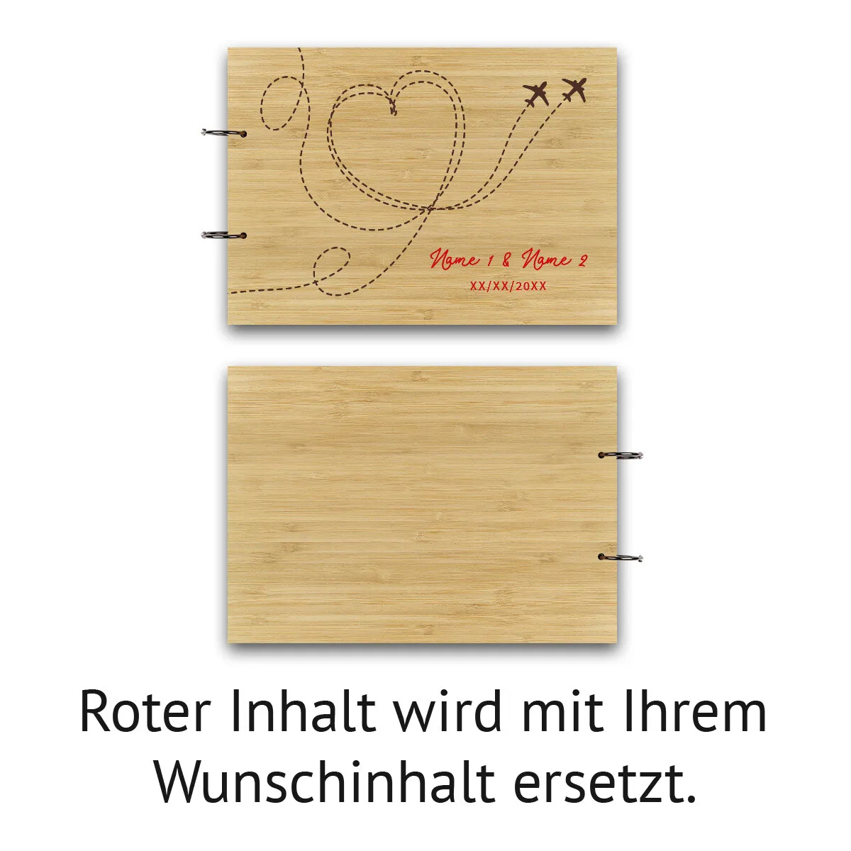 Personalisiertes Hochzeit Gästebuch A4 - Flugzeuge