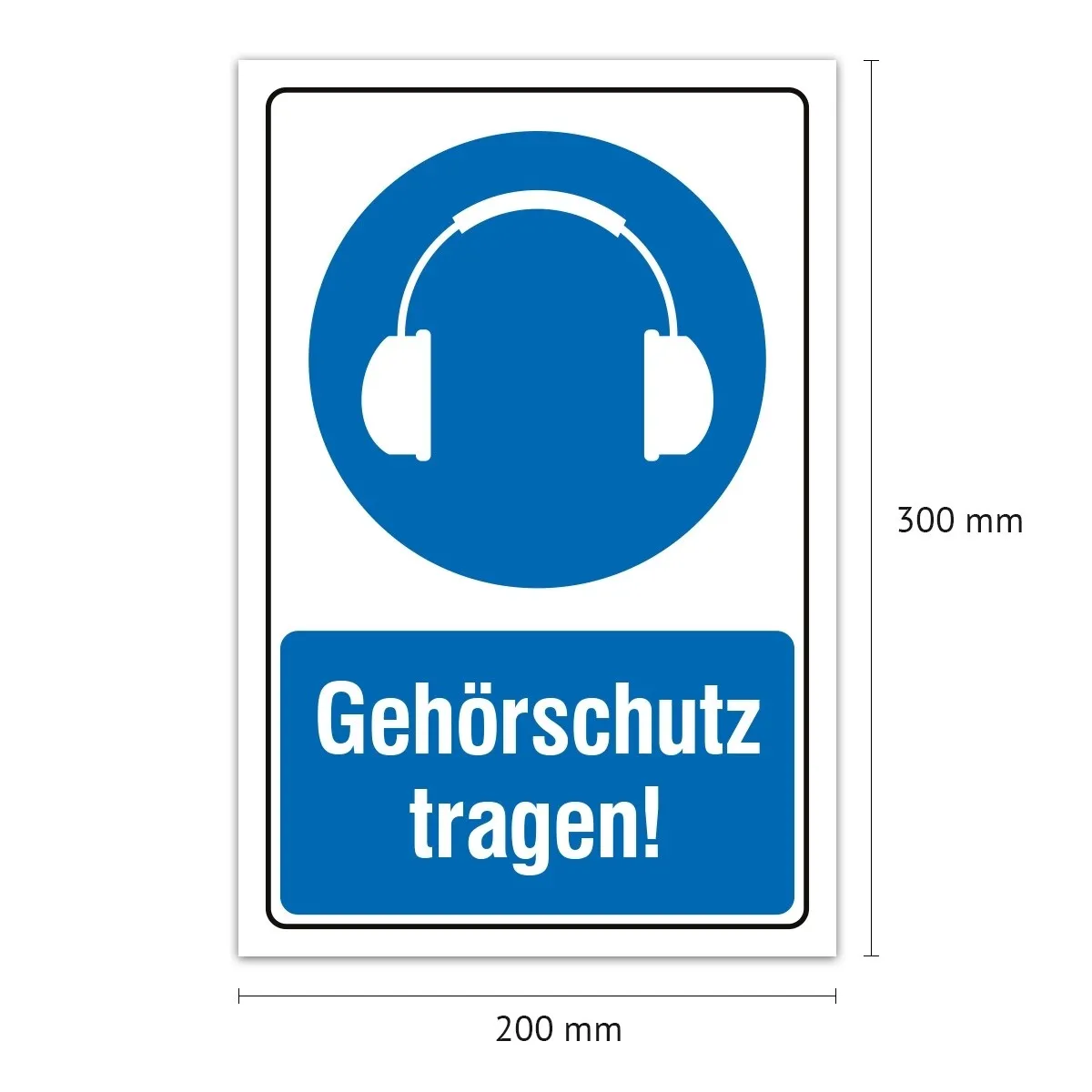 Aluverbund Schild - Gehörschutz tragen