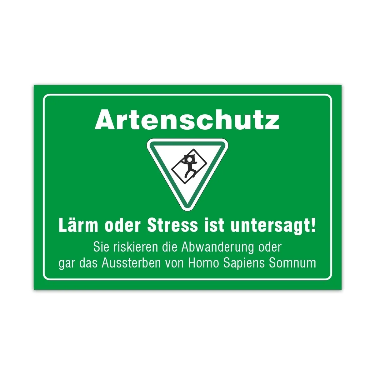 Aluverbund Schild witzig - Artenschutz