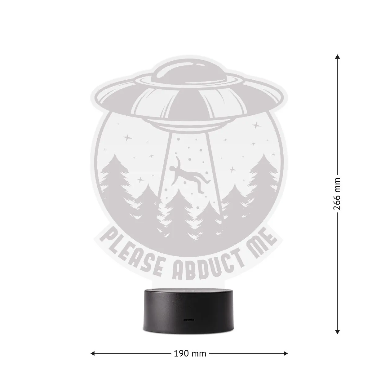 Acrylglasschild LED-Lampe - UFO