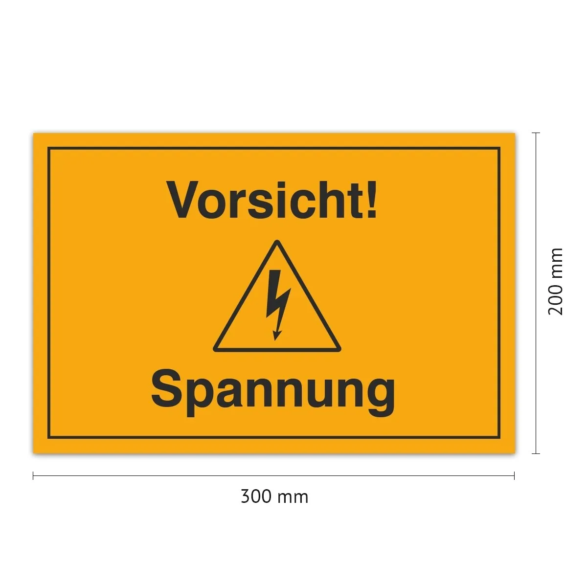 Aluverbund Schild - Vorsicht Spannung