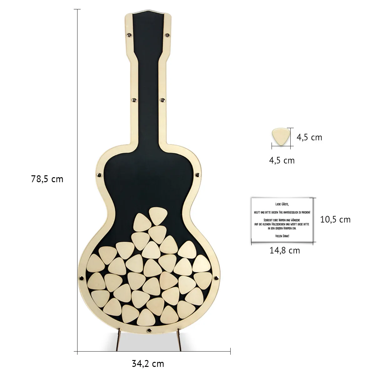 Gästebuch Alternative - Gitarre Anthrazit