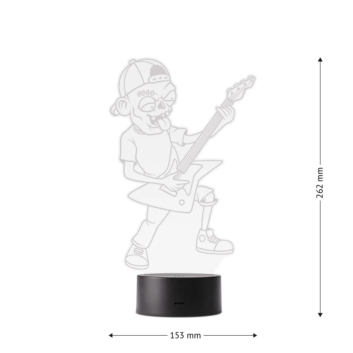 Acrylglasschild LED-Lampe - Zombie Rocker