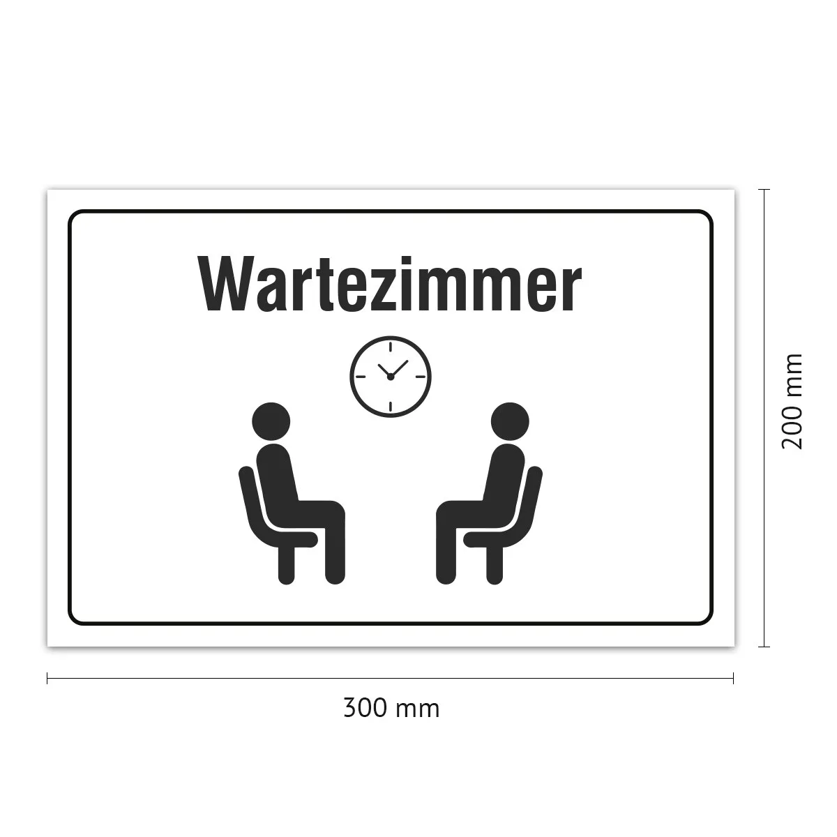 Aluverbund Schild - Wartezimmer