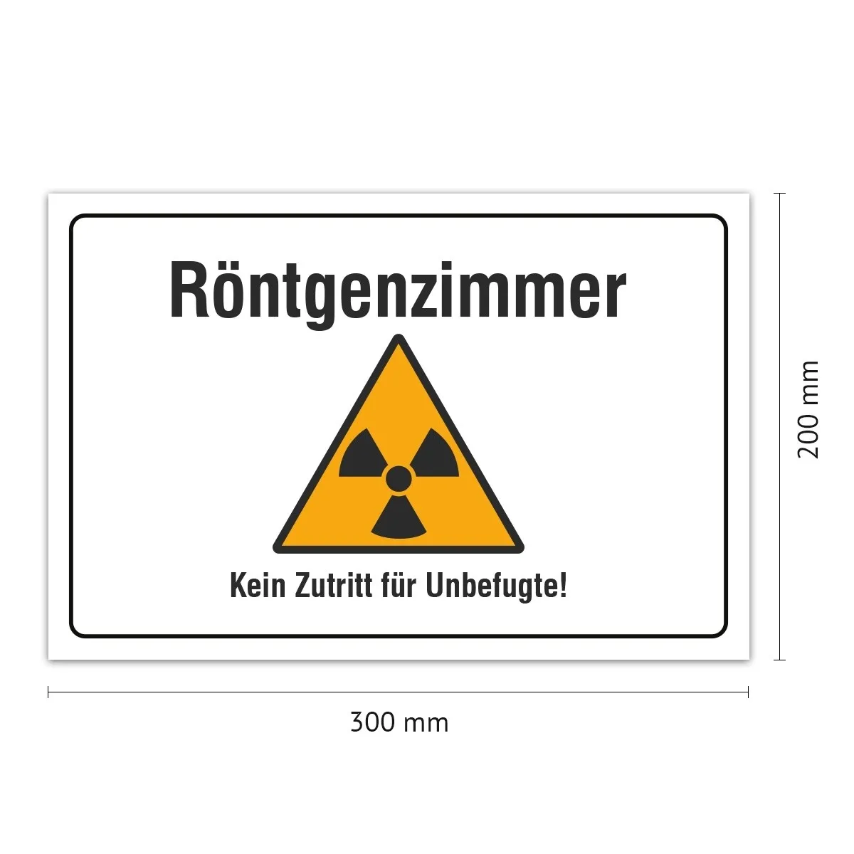 Aluverbund Schild - Röntgenzimmer