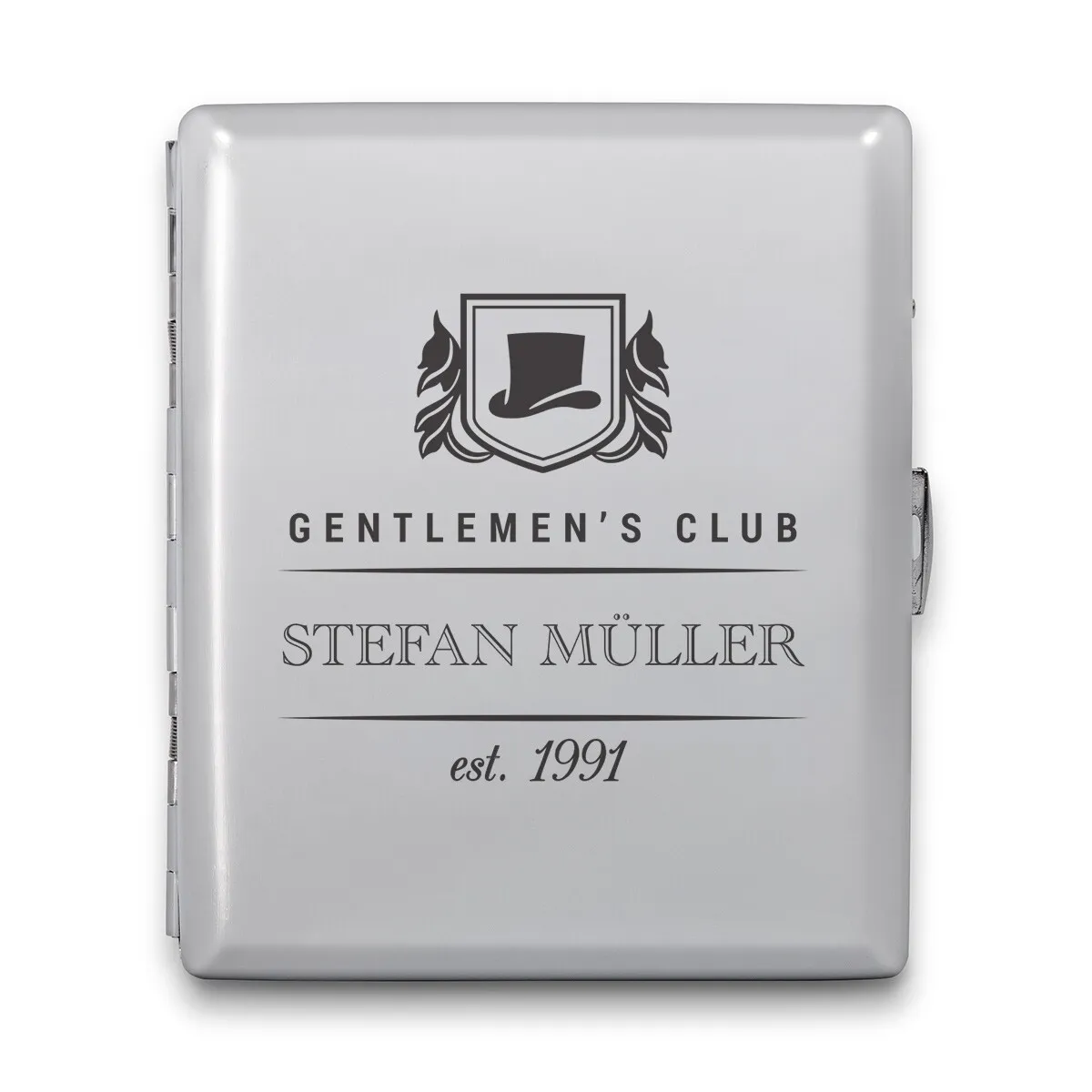 18er Zigarettenetui Chrom poliert - Gentlemen's Club