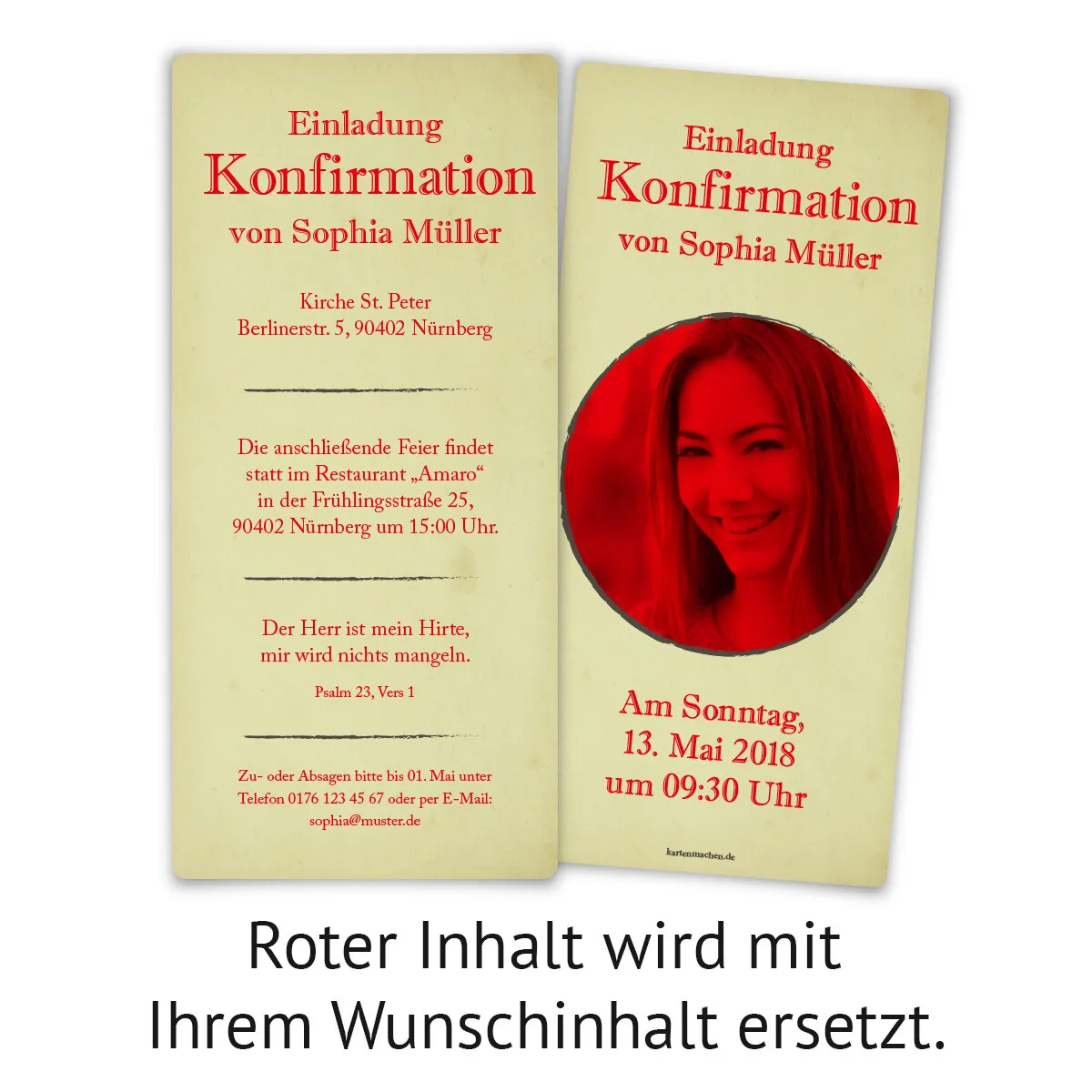 Konfirmation Einladungskarten - Seelenliebe